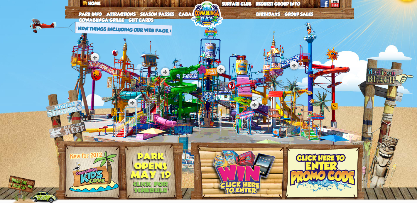 Enjoy an entire day at Cowabunga Bay! Admission tickets include all water slides, free tubes & life jackets! It's a great way to beat the heat this summer!