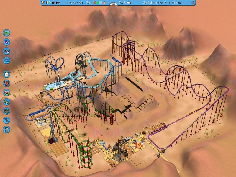 I am on the the Nintendo Switch version of Rollercoaster Tycoon 3. This is the first scenario of the RCT3 career mode. Why can't I build anything? There is usually buttons to