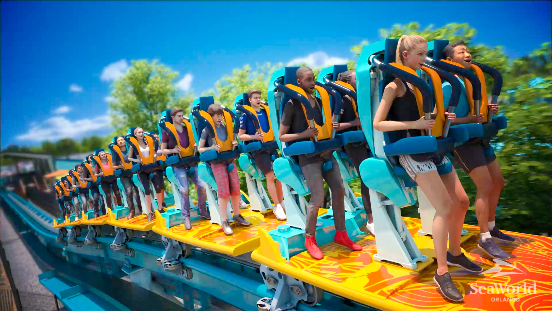 SeaWorld Orlando Pipeline roller coaster opening previews surfing theme  parks annual passes