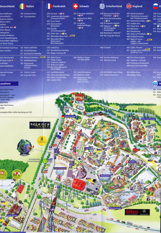 Europa Park - 2010 Park Map