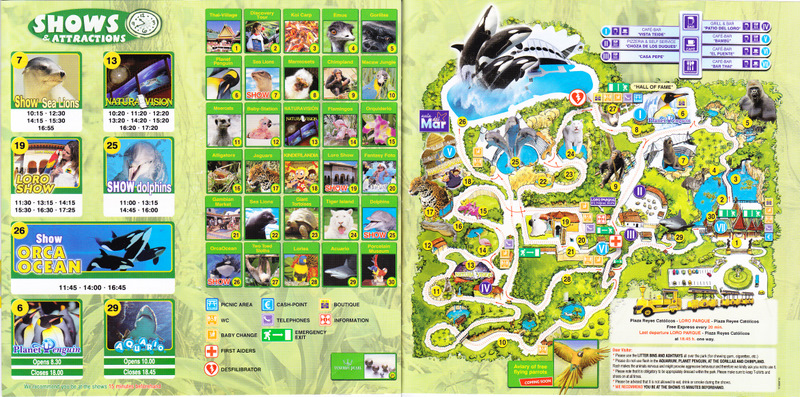 Loro Parque - 2009 Park Map