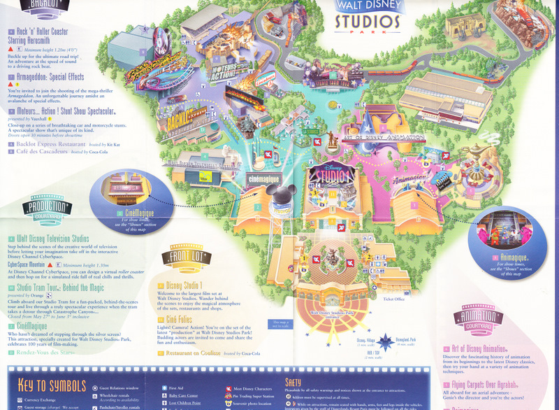 Walt Disney Studios Park - 2005 Park Map
