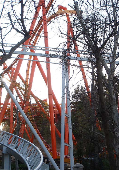 Six Flags Magic Mountain Tatsu Roller Coaster Construction Photos